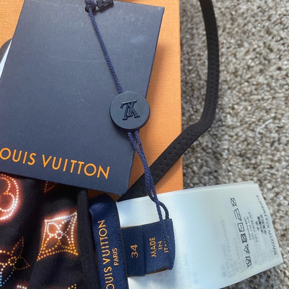 Louis Vuitton NEON MAHINA MONOGRAM BIKINI TOP Size 34 - Picture 8 of 9